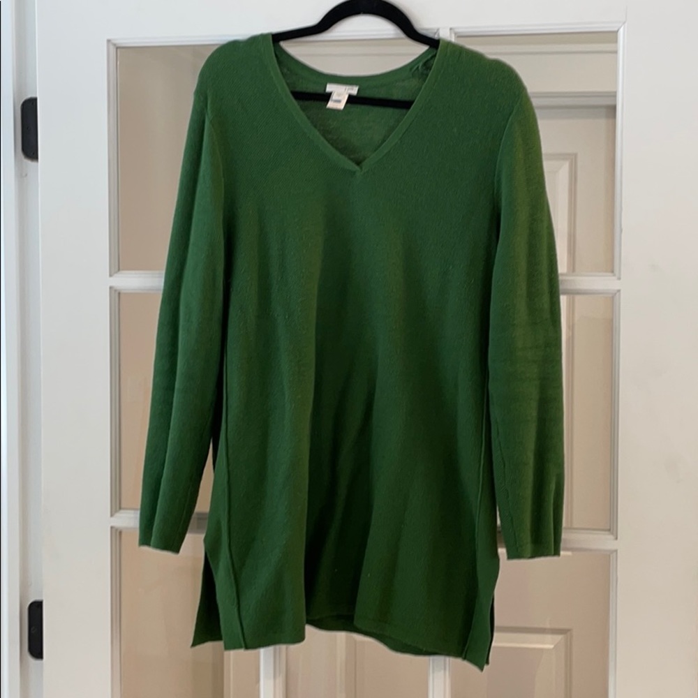 J Jill emerald green sweater tunic length.